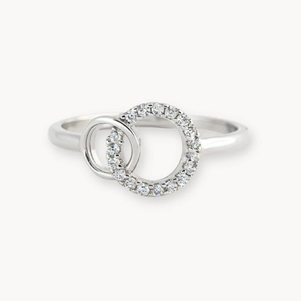 Luna Bond — Twin Circle Pavé Ring