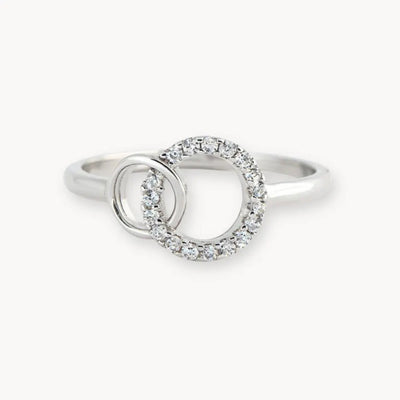 Luna Bond — Twin Circle Pavé Ring