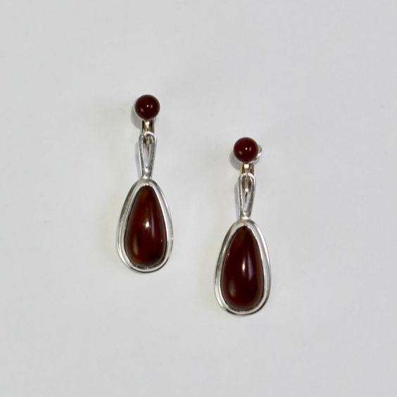 Vintage Garnet Dark Earrings