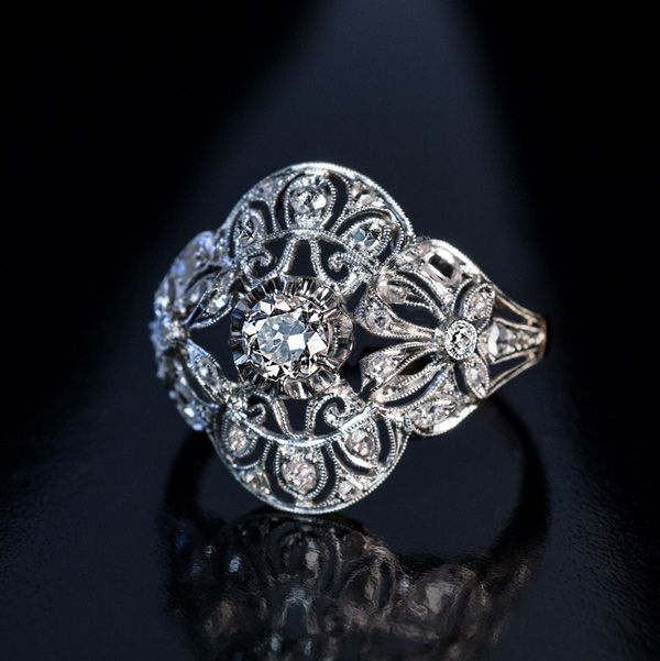 Vintage Sparkling Mandala Ring