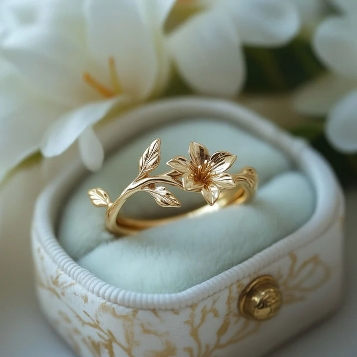 Exotic Gold Blossom Ring