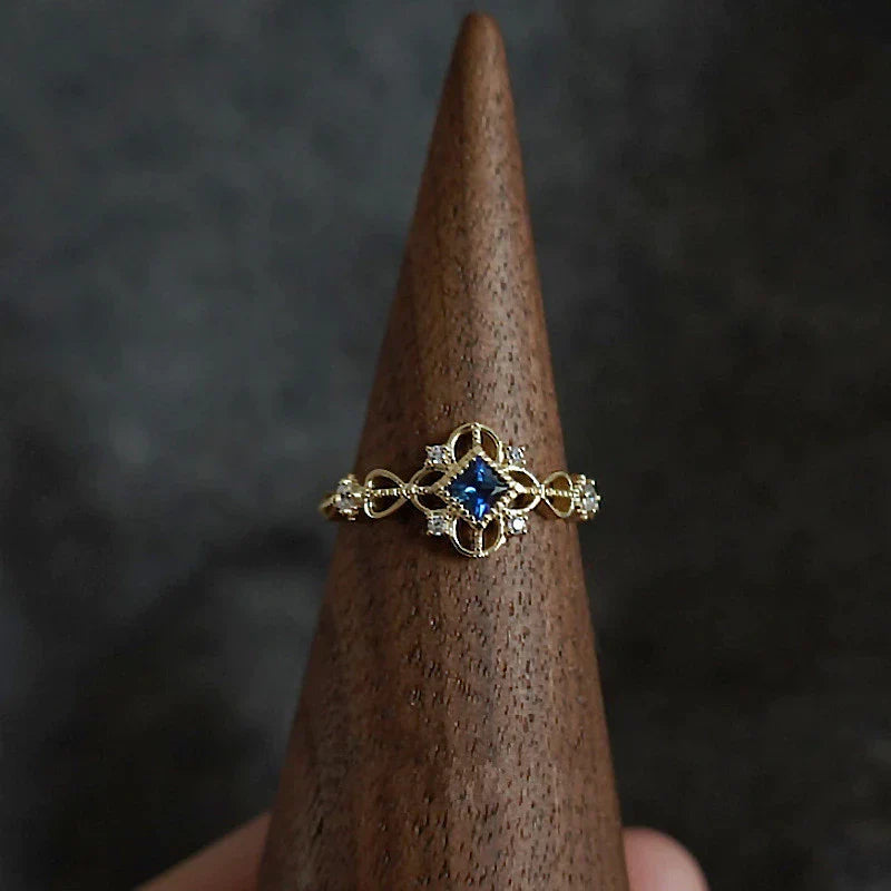 Blue Crystal Luxury Ring