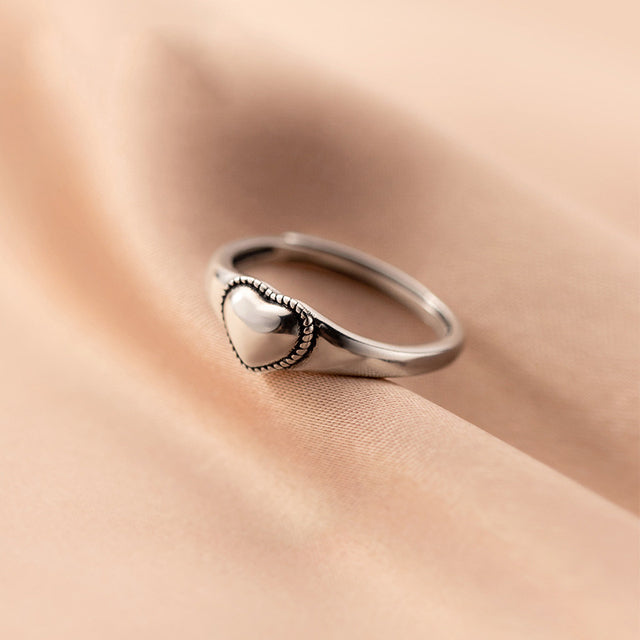 Vintage Silver Heart Ring