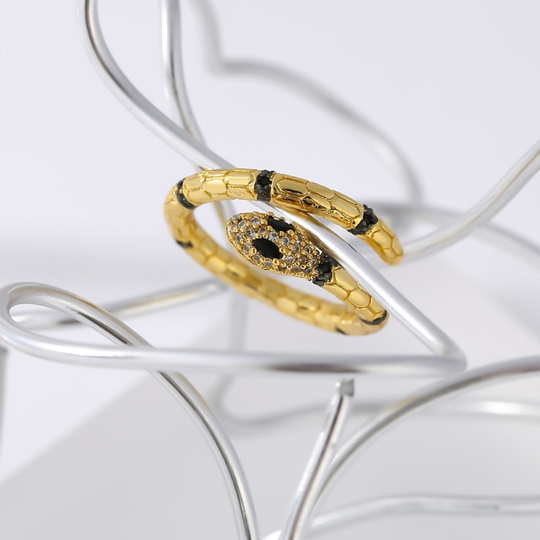 Gold Snake Adjustable Ring