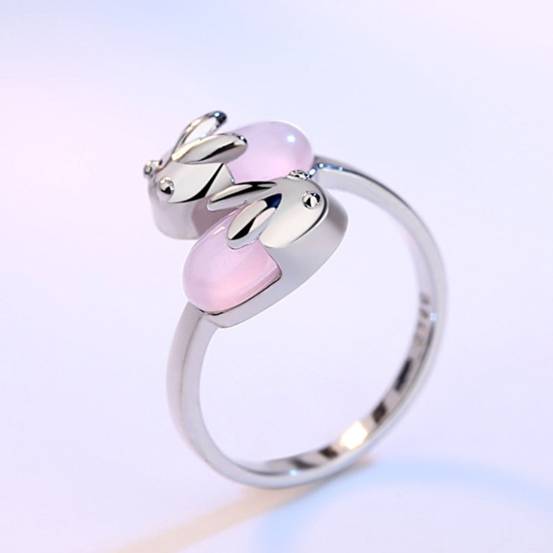 Adjustable Bunny Silver Ring