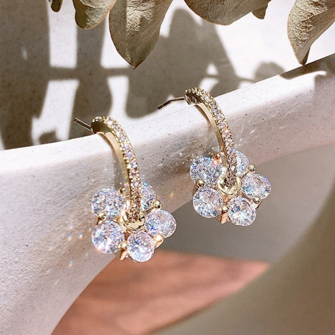 Crystal Flower Earrings