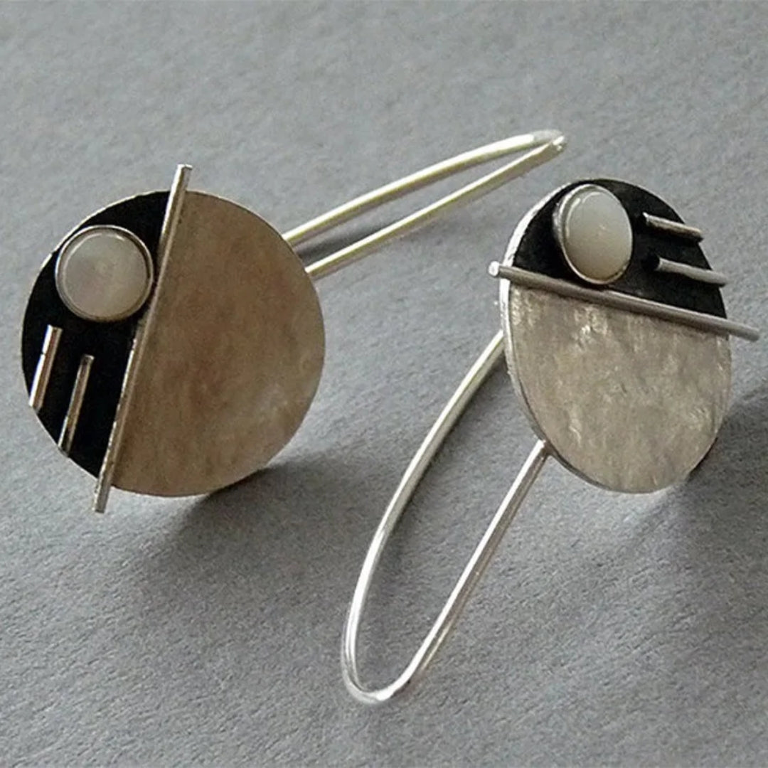 Vintage Moonstone Rounded Earrings