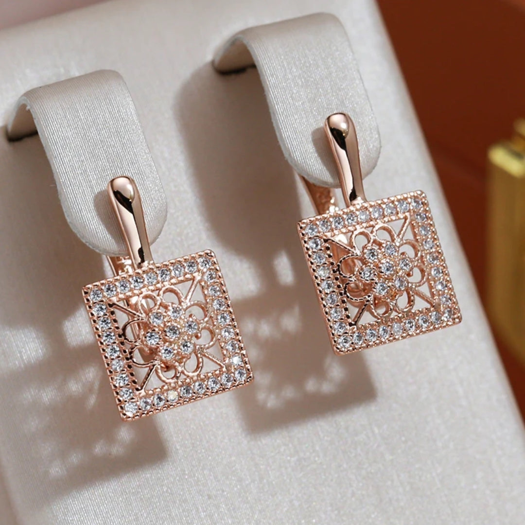 Elegant Shiny Square Earrings