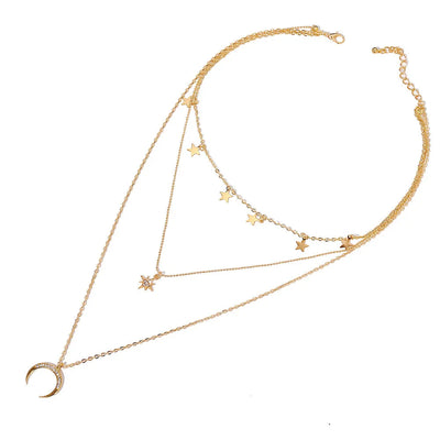 Moon Necklace in Silver
