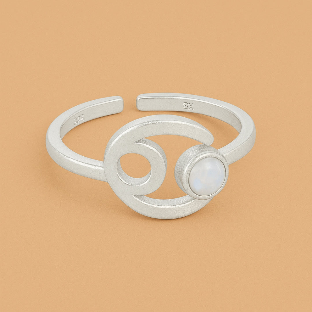 Silver White Opal Ring