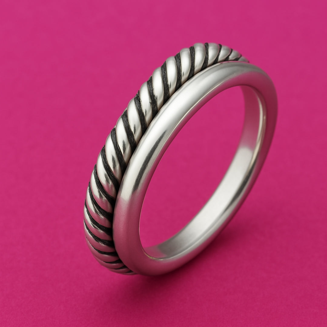 Silver Braided Ring