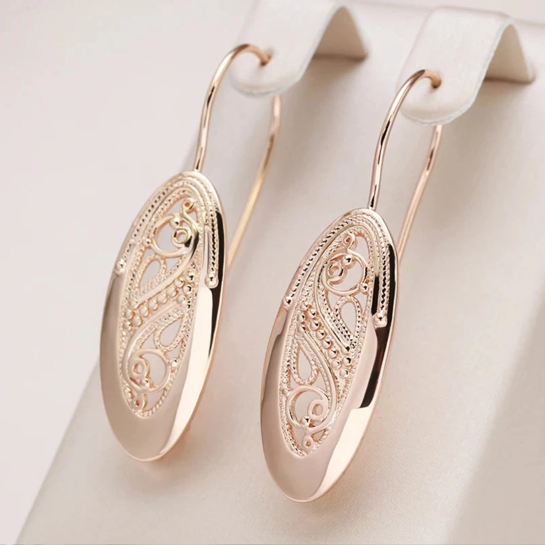 Gold Hollow Dangling Earrings