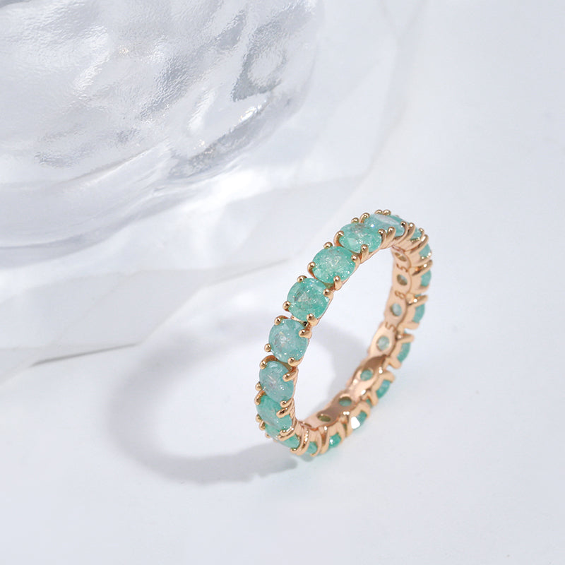 Luxury Round Stone Zircon Ring