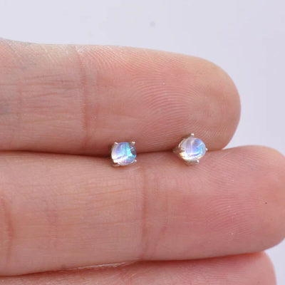 Sterling Silver Mermaid Crystal Tiny Stud Earrings