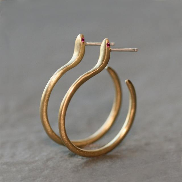 Vintage Golden Hoop Earrings