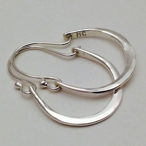 Vintage Silver Hoop Earrings