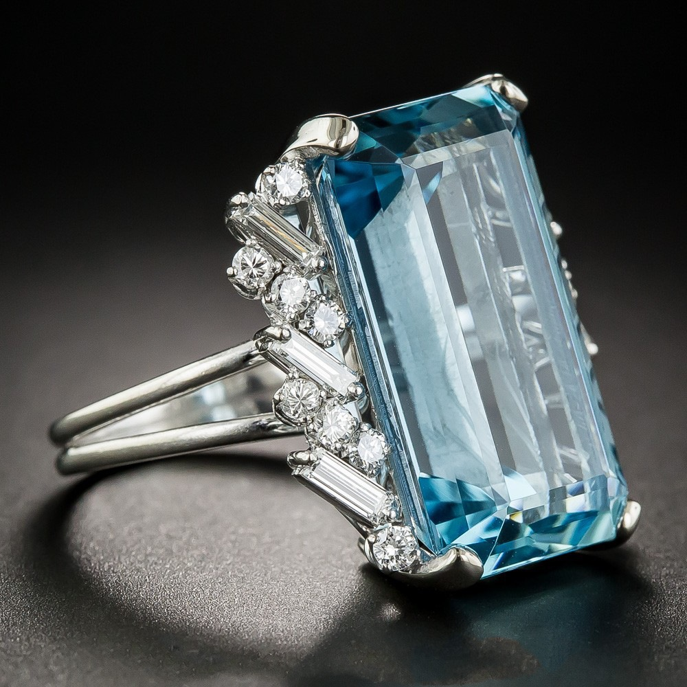 Vintage Crystal Blue Ring