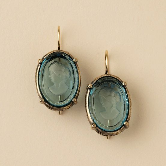 Vintage Crystal Rounded Earrings