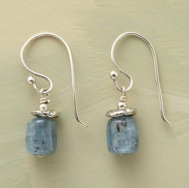Vintage Blue Stone Silver Earrings