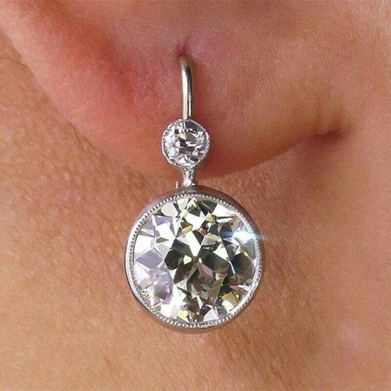 Vintage Rounded Crystal Earrings
