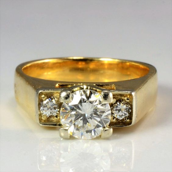 Vintage Zirconia Gold Ring