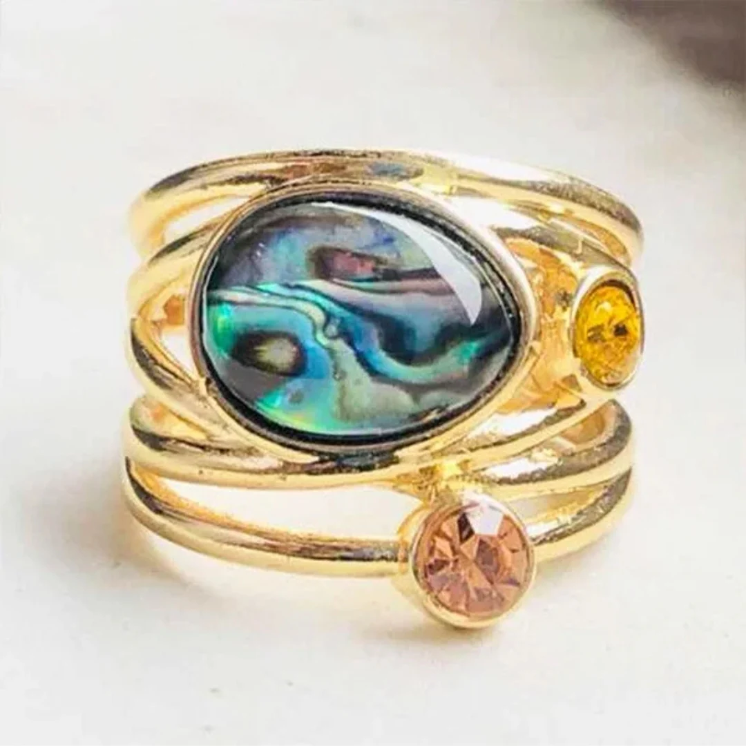 Vintage Chromatic Gold Layered Ring